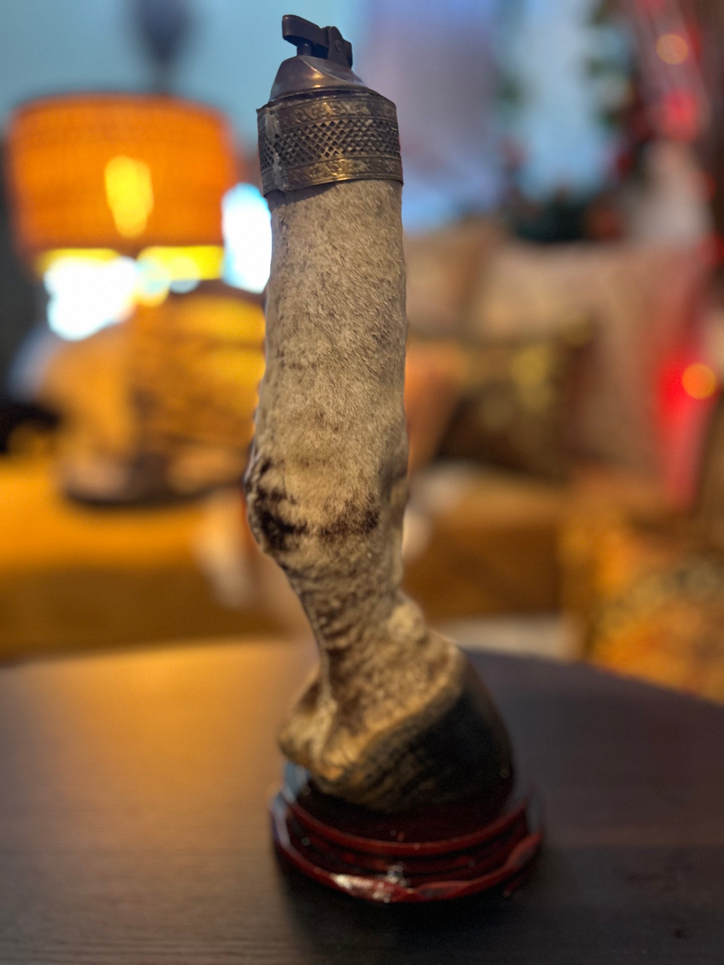 Vintage Zebra Leg Table Lighter