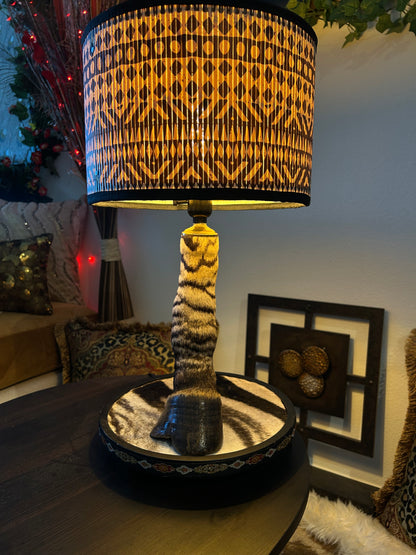 Genuine Burchell's Zebra Hoof Leg Lamp - Vintage-Style Taxidermy