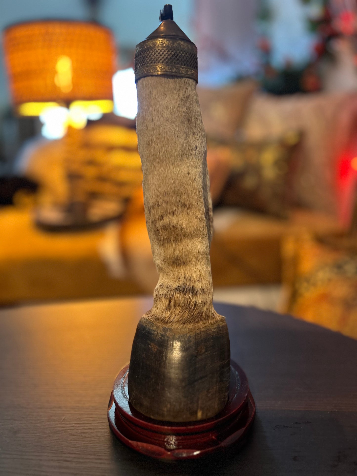 Vintage Zebra Leg Table Lighter